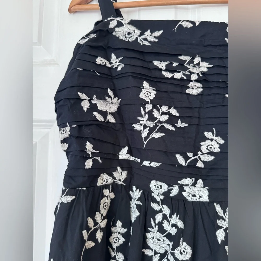 Abercrombie & Fitch Emerson Tie-Strap Maxi Black Floral Dress XLT - Picture 6 of 11
